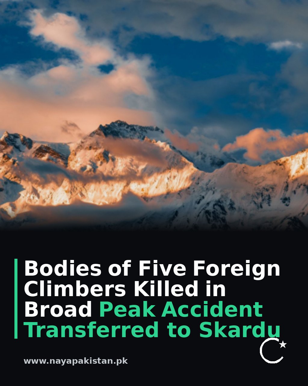 Bodies of Five Foreign Climbers Killed in Broad Peak Accident Transferred to Skardu