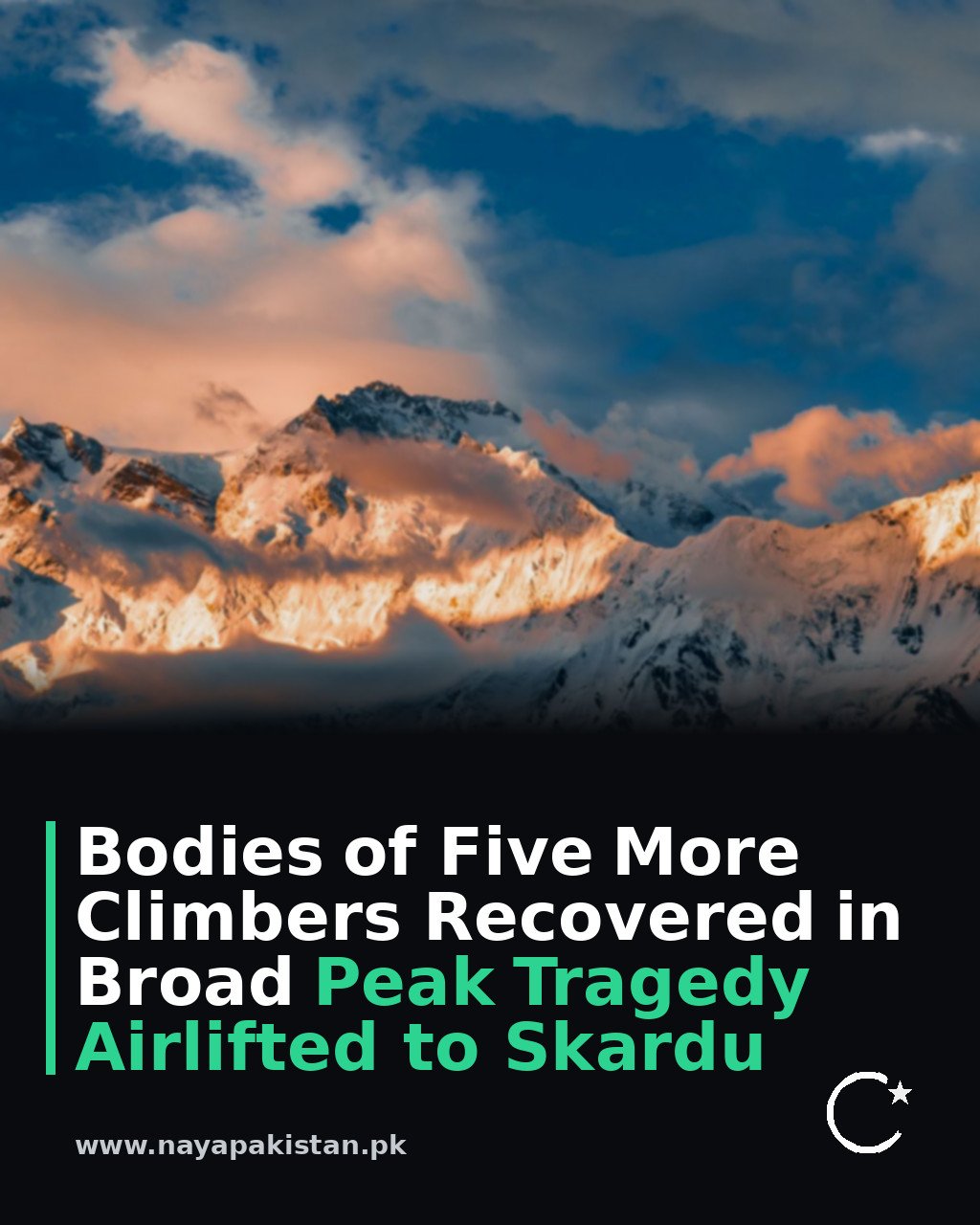 Bodies of Five More Climbers Recovered in Broad Peak Tragedy Airlifted to Skardu