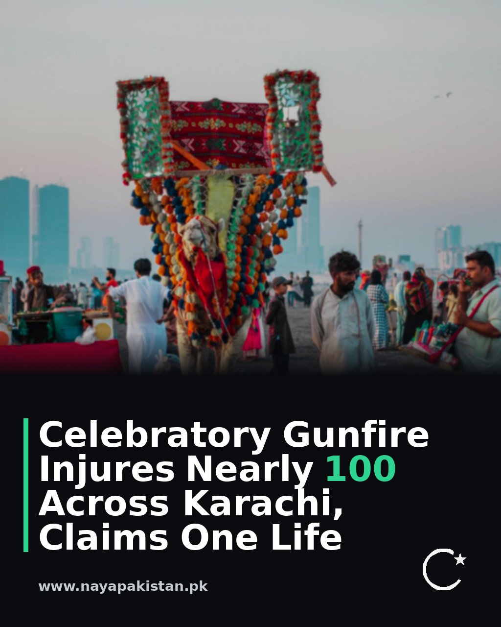 Celebratory Gunfire Injures Nearly 100 Across Karachi, Claims One Life