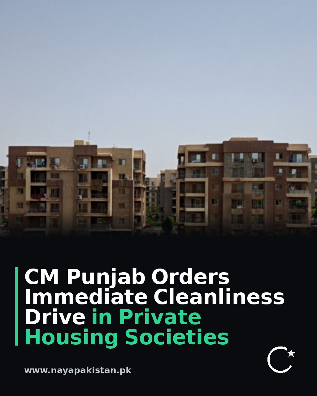 CM Punjab Orders Immediate Cleanliness Drive in Private Housing Societies