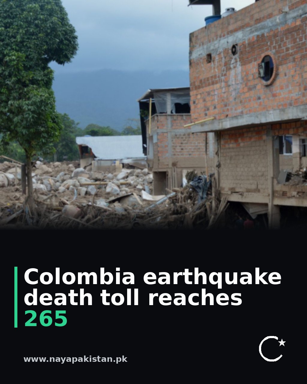 Colombia earthquake death toll reaches 265