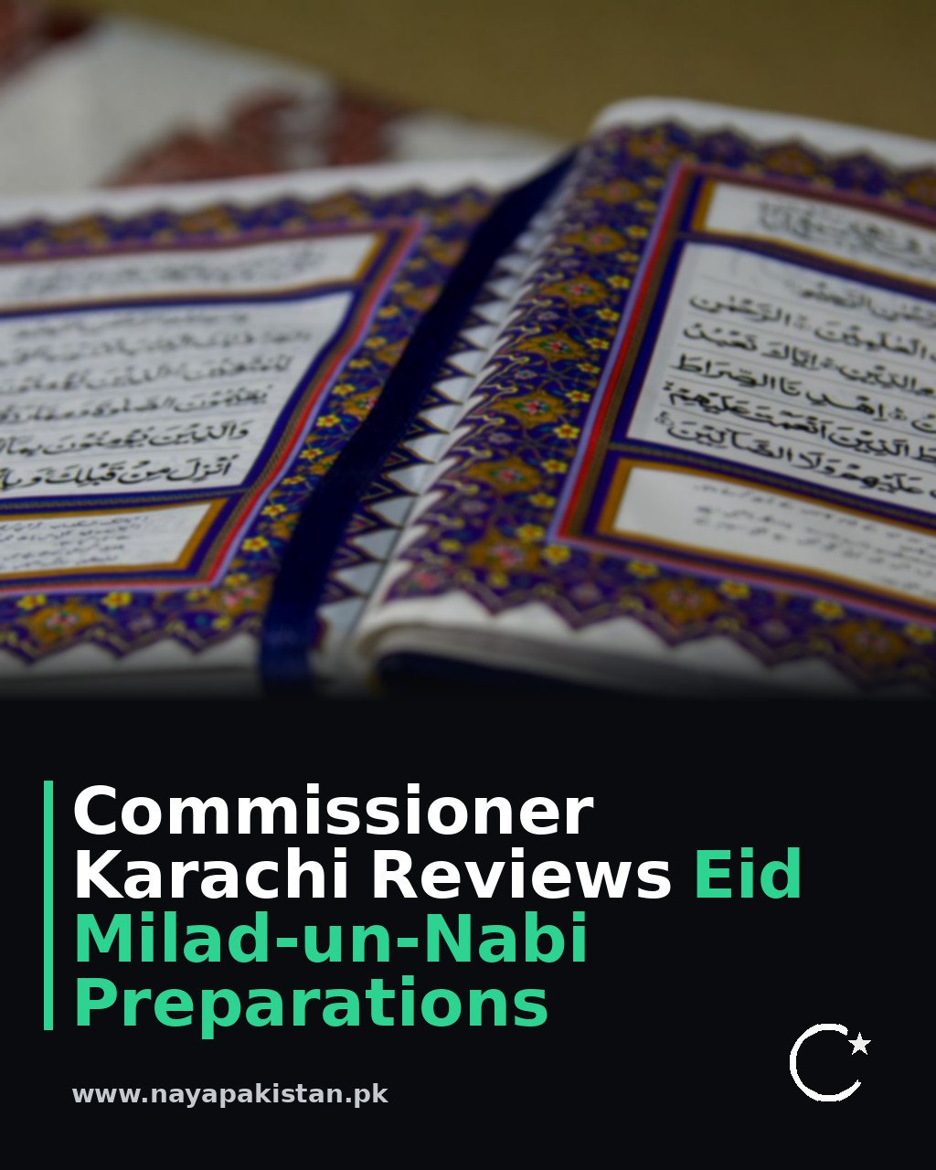 Commissioner Karachi Reviews Eid Milad-un-Nabi Preparations