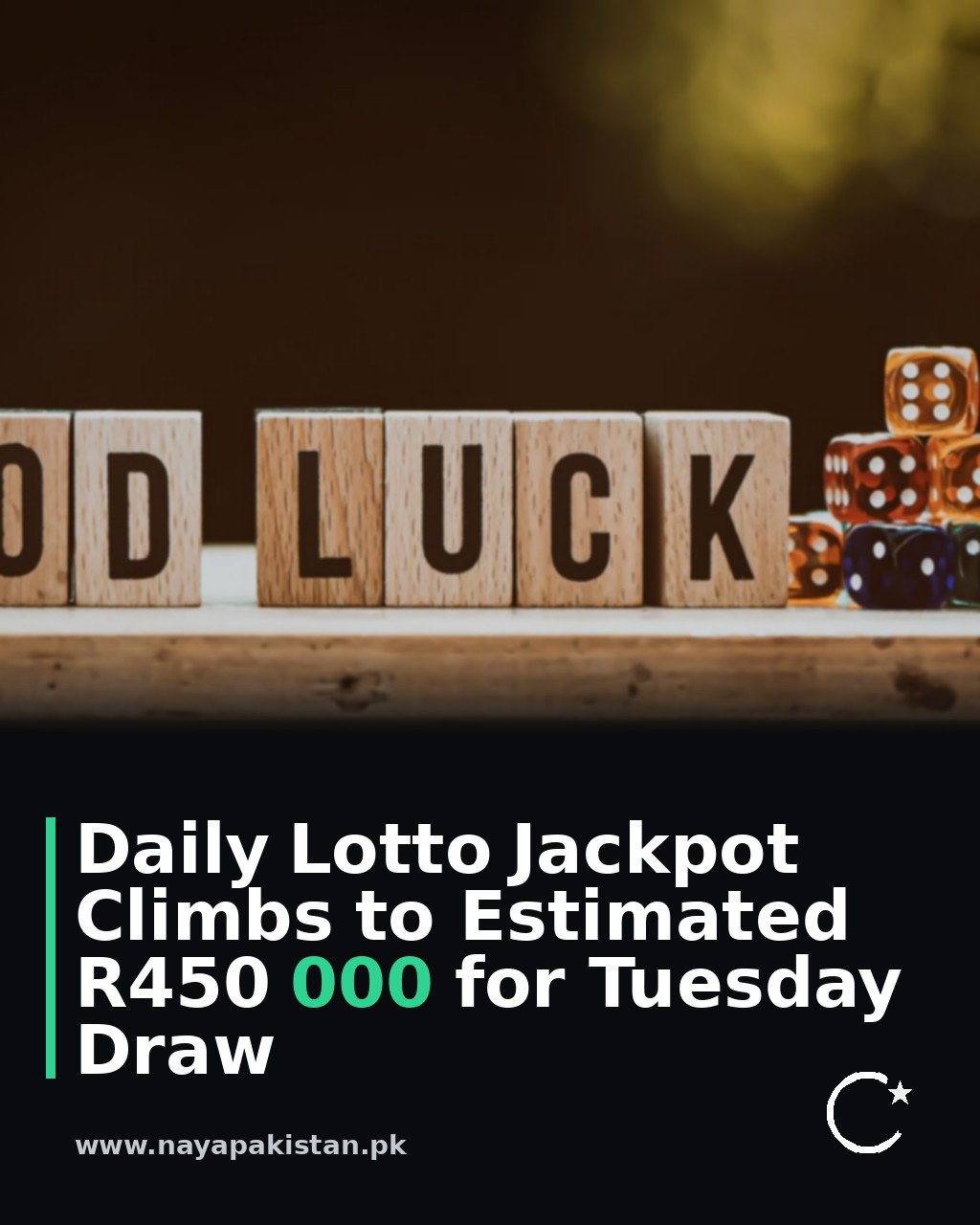 Daily Lotto Jackpot Climbs to Estimated R450 000 for Tuesday Draw