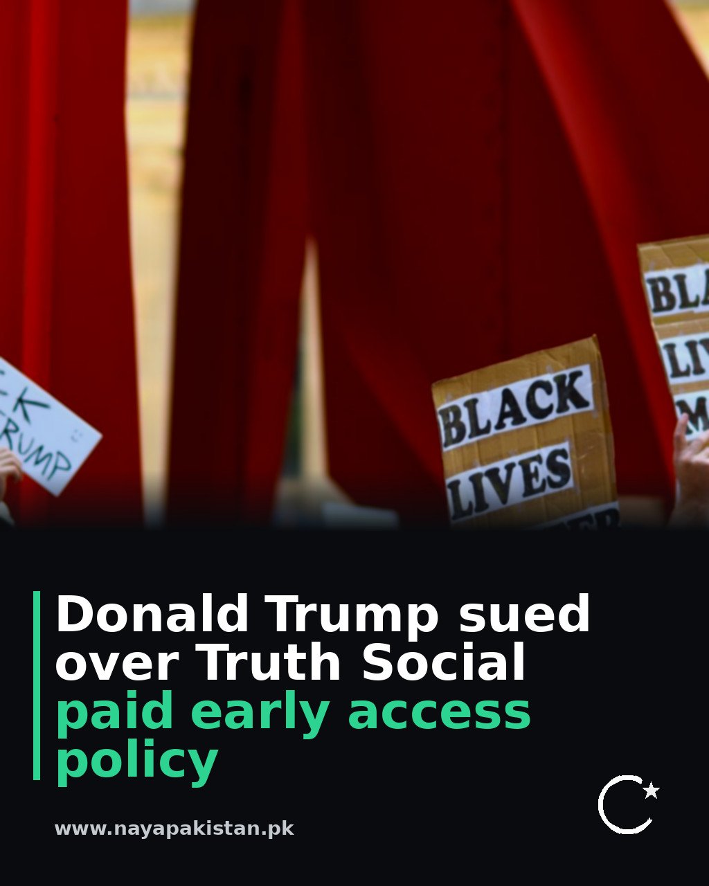 Donald Trump sued over Truth Social paid early access policy