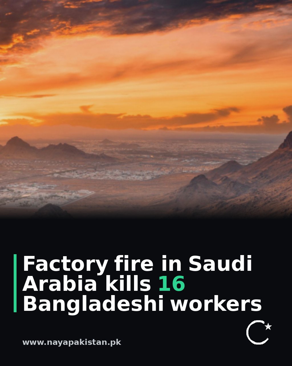 Factory fire in Saudi Arabia kills 16 Bangladeshi workers