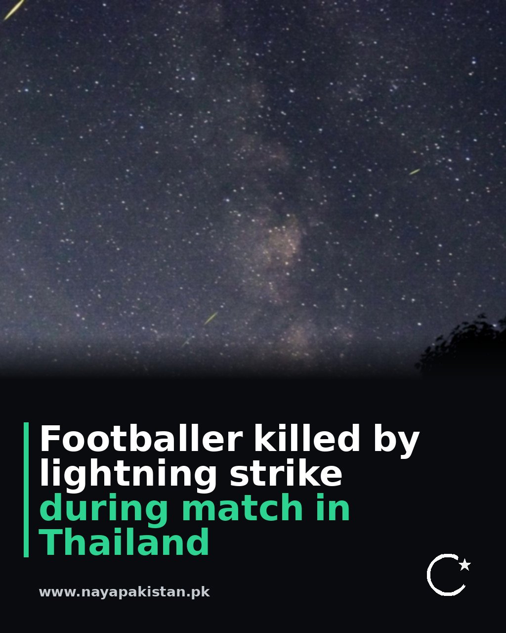 Footballer killed by lightning strike during match in Thailand