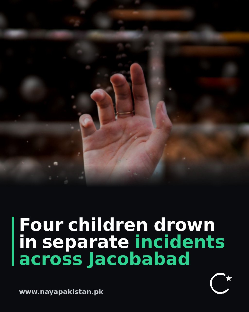 Four children drown in separate incidents across Jacobabad