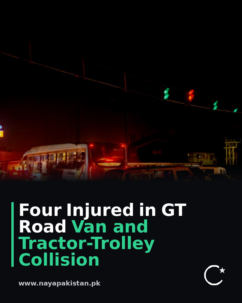 Four Injured in GT Road Van and Tractor-Trolley Collision