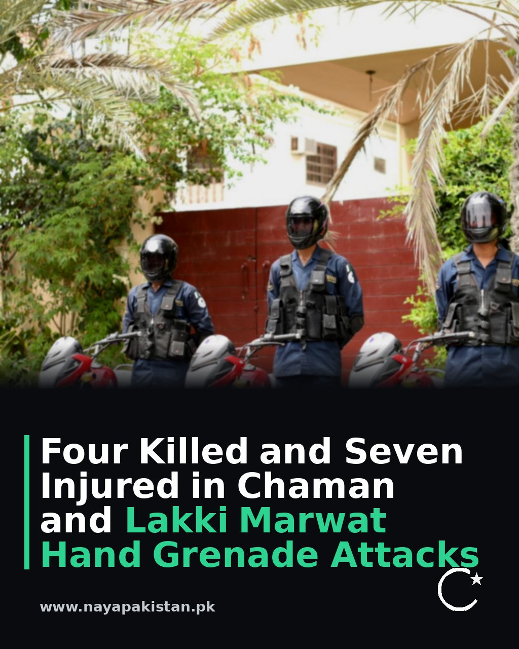 Four Killed and Seven Injured in Chaman and Lakki Marwat Hand Grenade Attacks