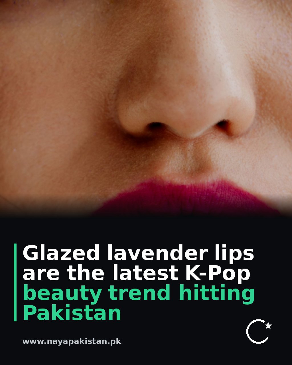 Glazed lavender lips are the latest K-Pop beauty trend hitting Pakistan