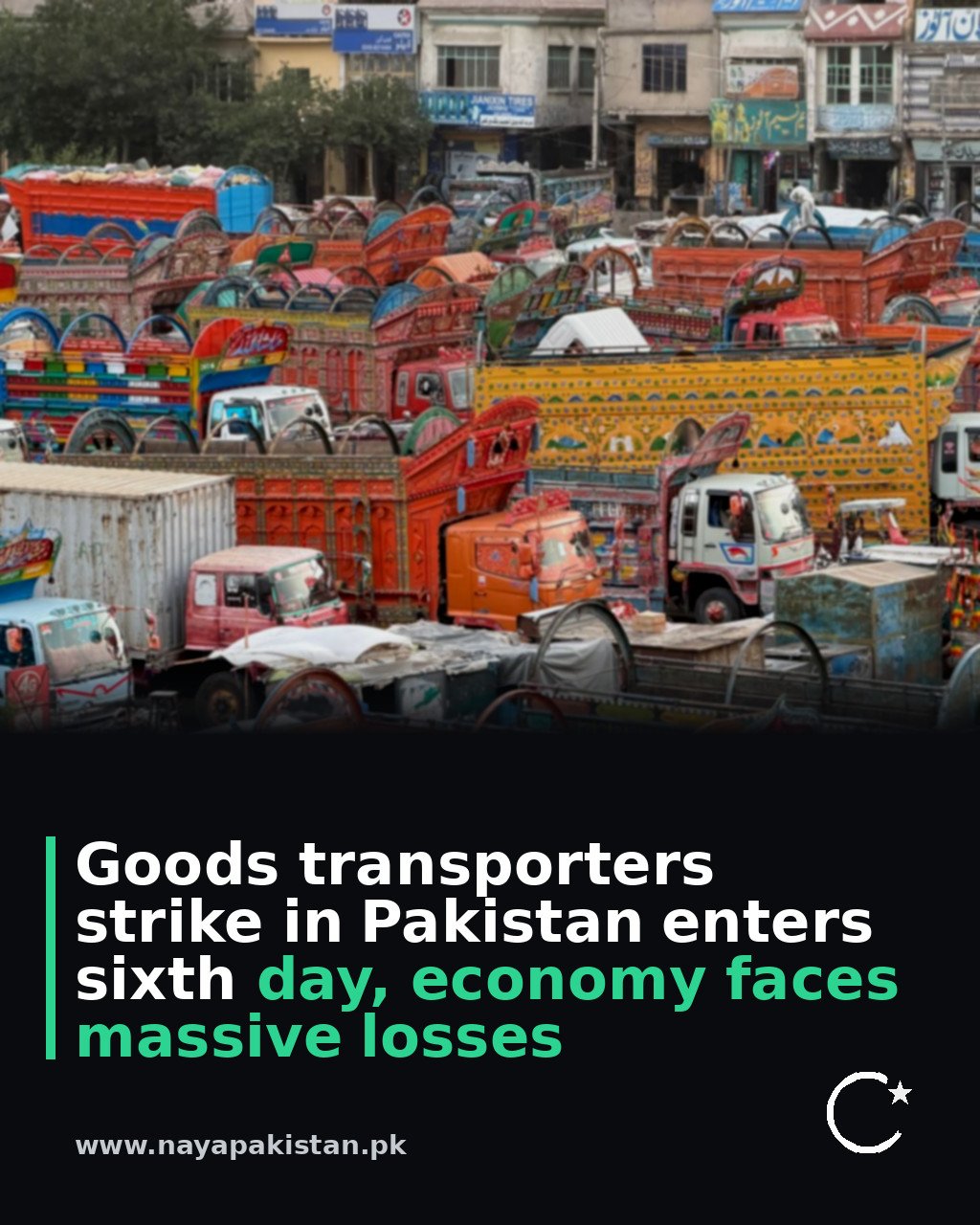 Goods transporters strike in Pakistan enters sixth day, economy faces massive losses