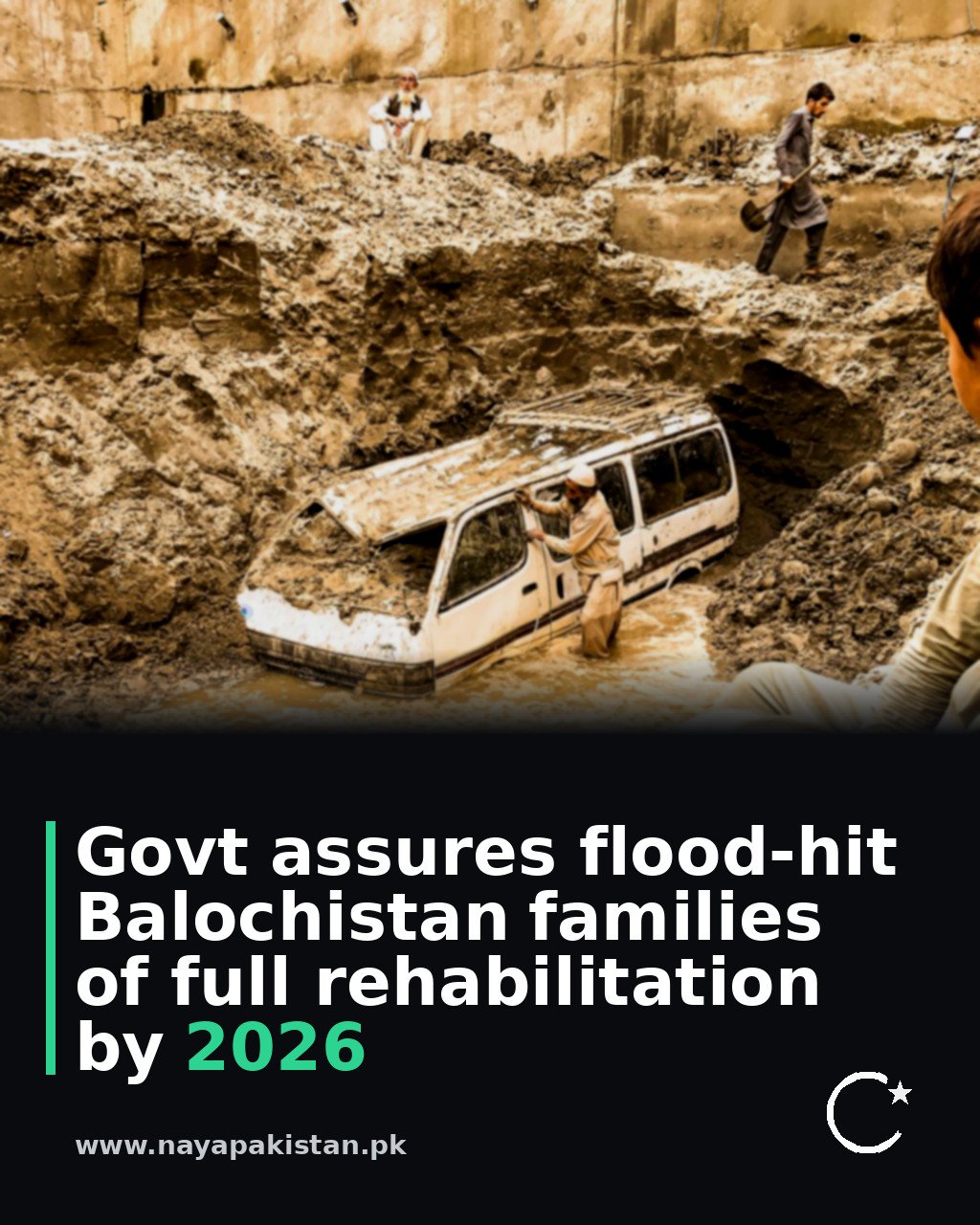 Govt assures flood-hit Balochistan families of full rehabilitation by 2026