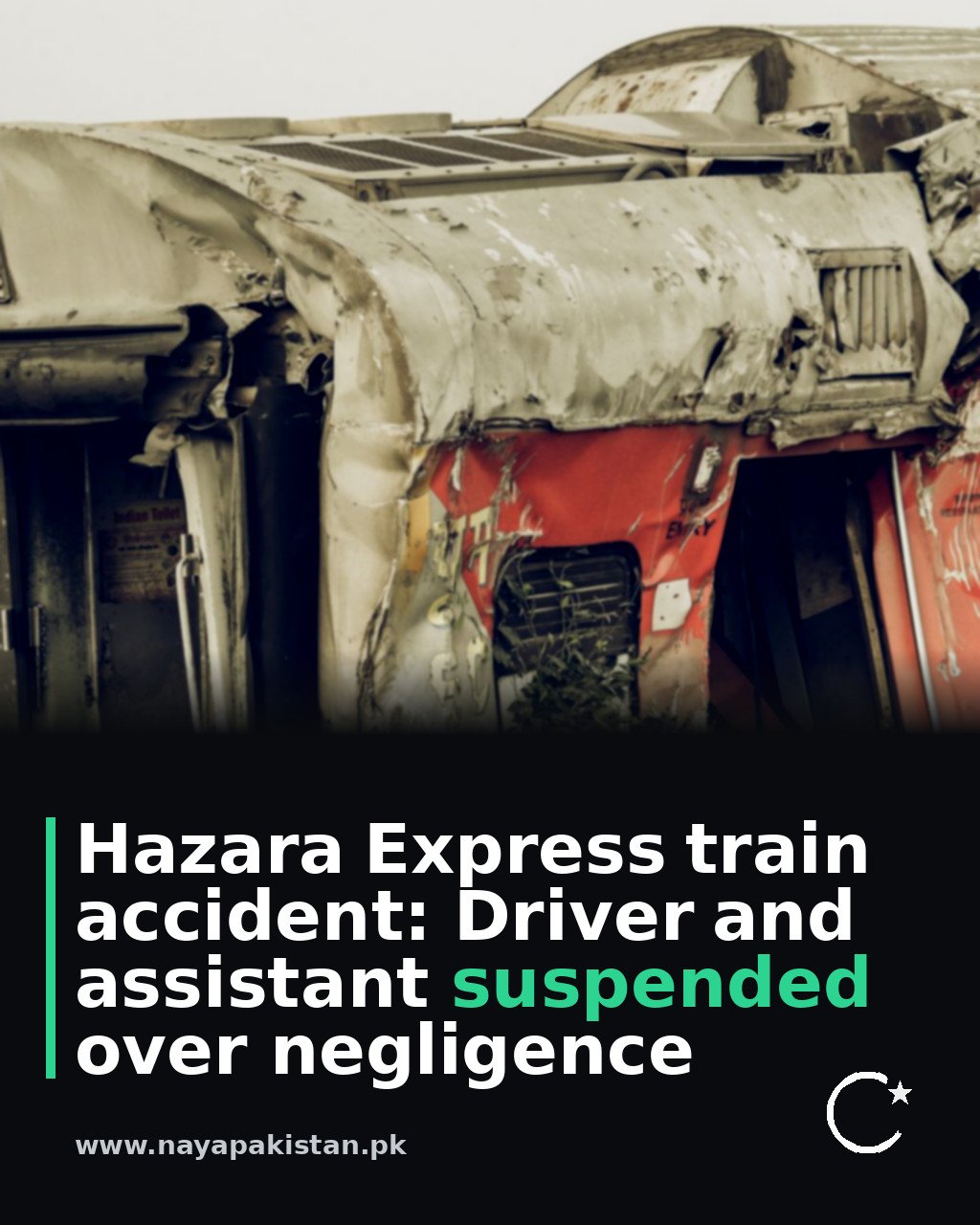 Hazara Express train accident: Driver and assistant suspended over negligence