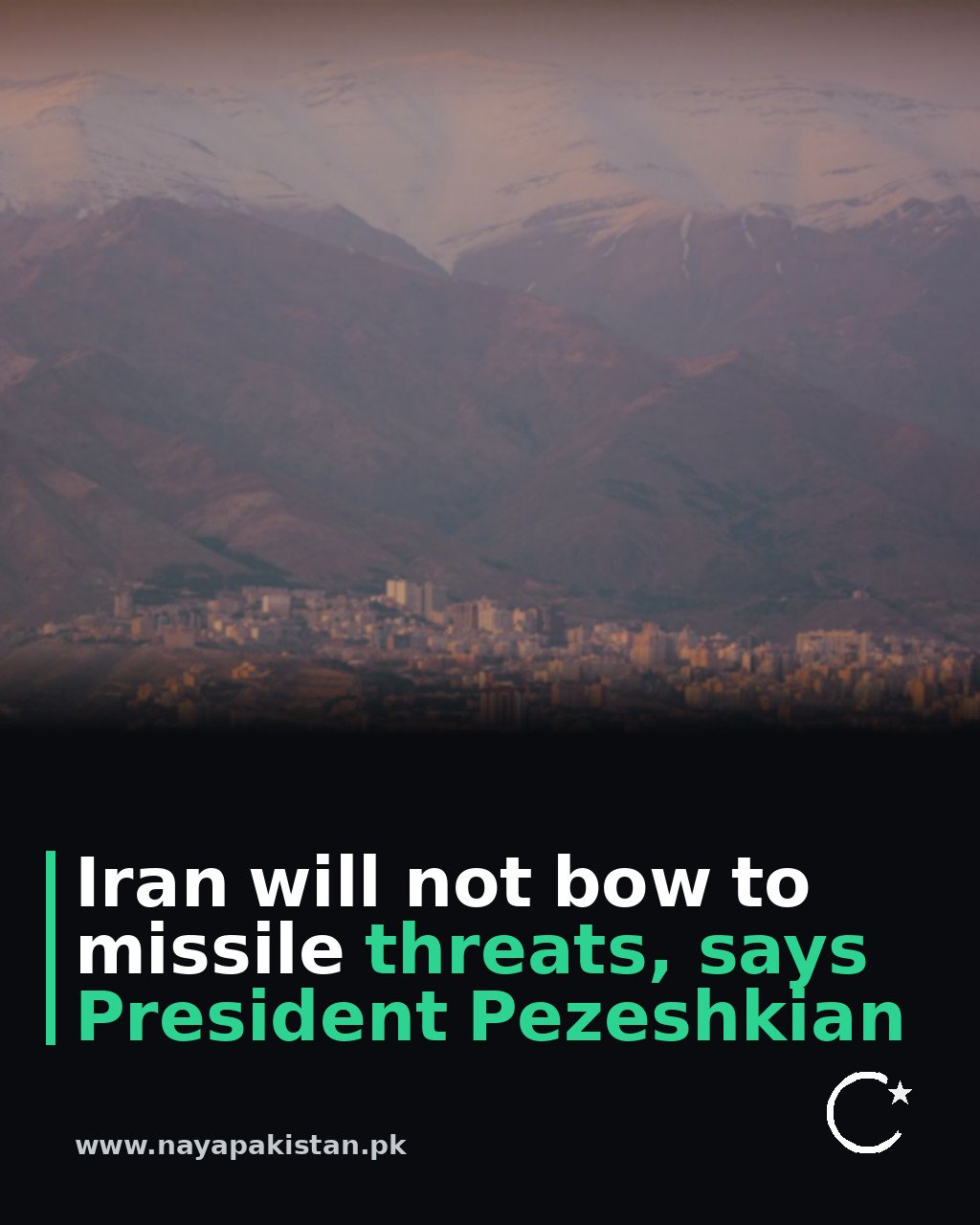 Iran will not bow to missile threats, says President Pezeshkian