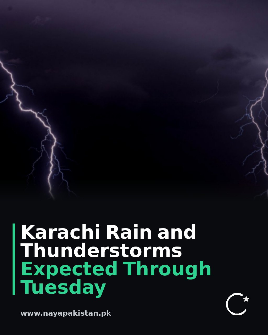 Karachi Rain and Thunderstorms Expected Through Tuesday