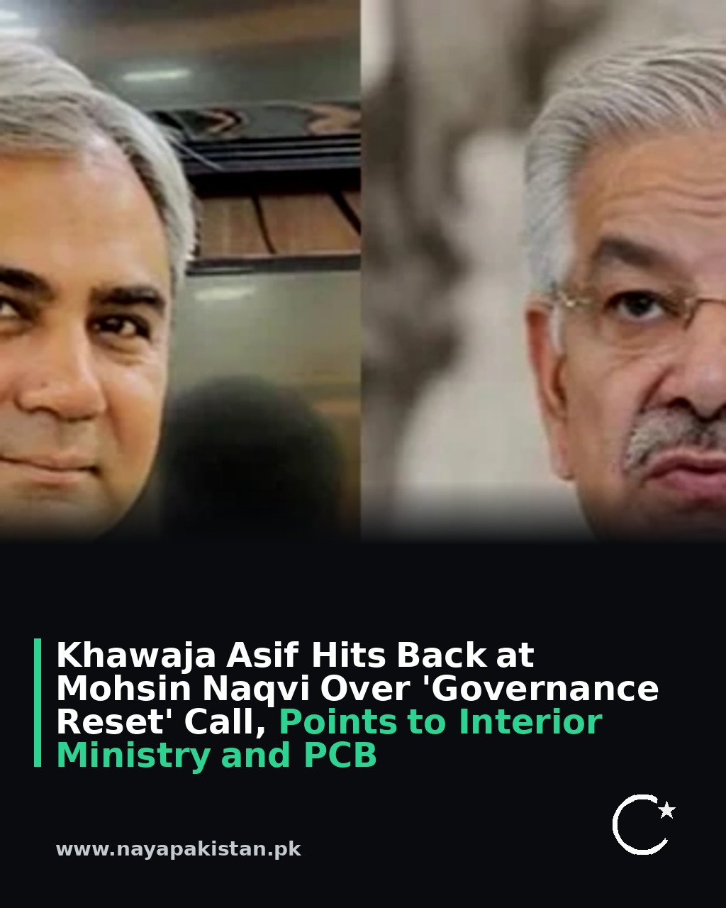 Khawaja Asif Hits Back at Mohsin Naqvi Over 'Governance Reset' Call, Points to Interior Ministry and PCB