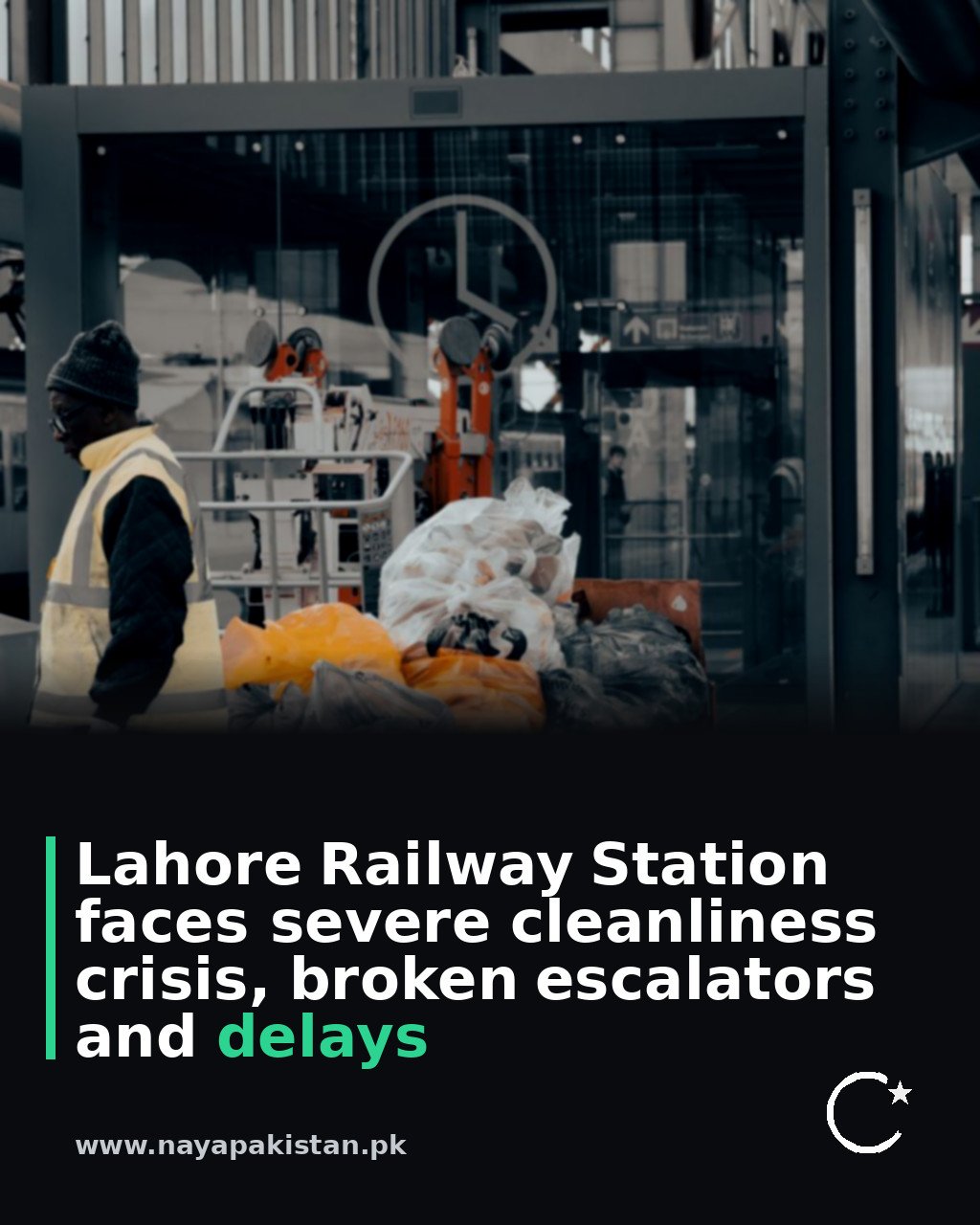 Lahore Railway Station faces severe cleanliness crisis, broken escalators and delays