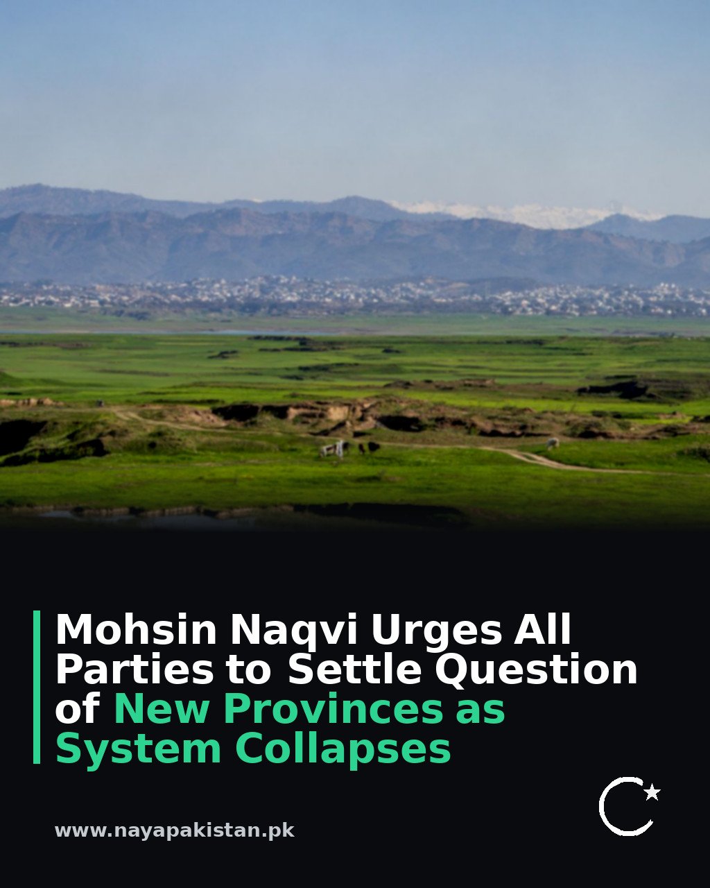 Mohsin Naqvi Urges All Parties to Settle Question of New Provinces as System Collapses