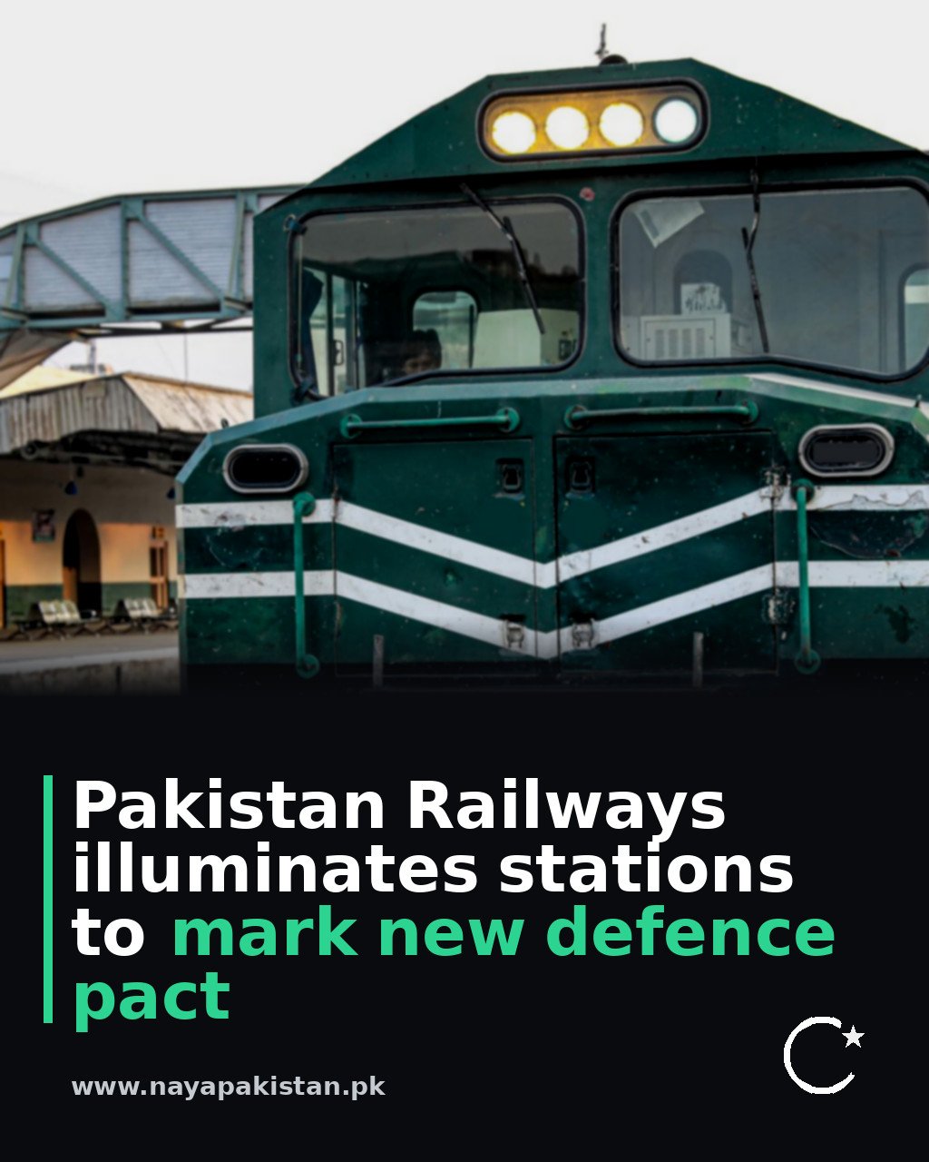 Pakistan Railways illuminates stations to mark new defence pact