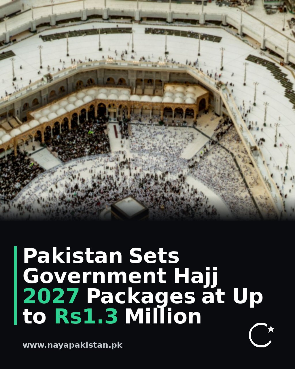 Pakistan Sets Government Hajj 2027 Packages at Up to Rs1.3 Million