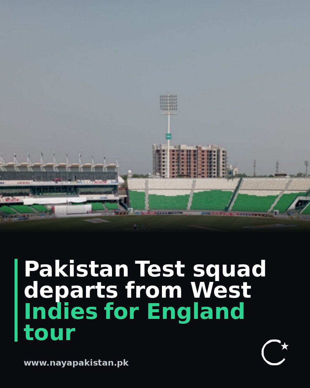 Pakistan Test squad departs from West Indies for England tour
