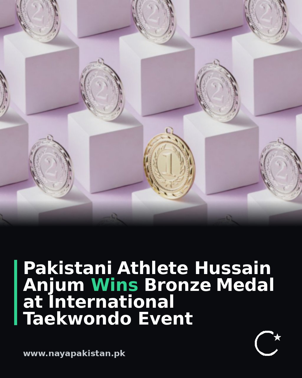 Pakistani Athlete Hussain Anjum Wins Bronze Medal at International Taekwondo Event