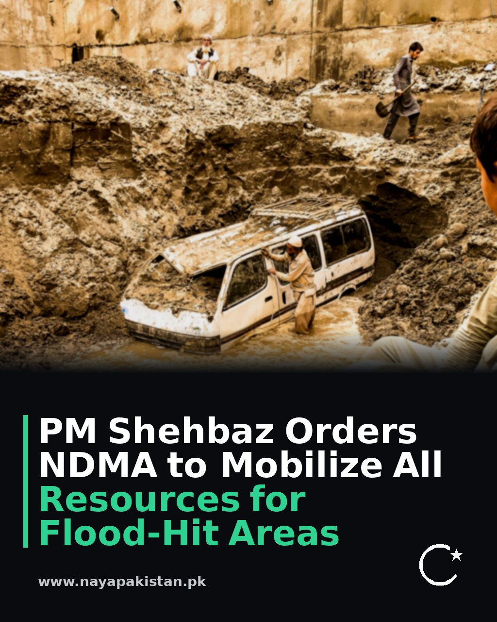 PM Shehbaz Orders NDMA to Mobilize All Resources for Flood-Hit Areas