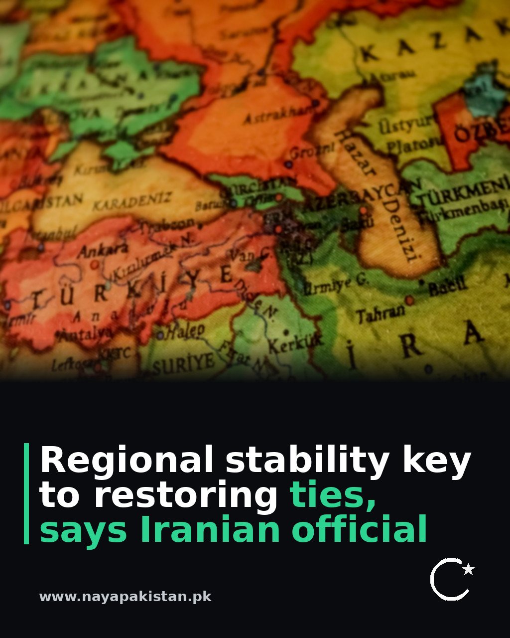 Regional stability key to restoring ties, says Iranian official