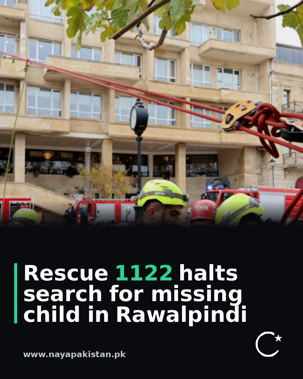Rescue 1122 halts search for missing child in Rawalpindi