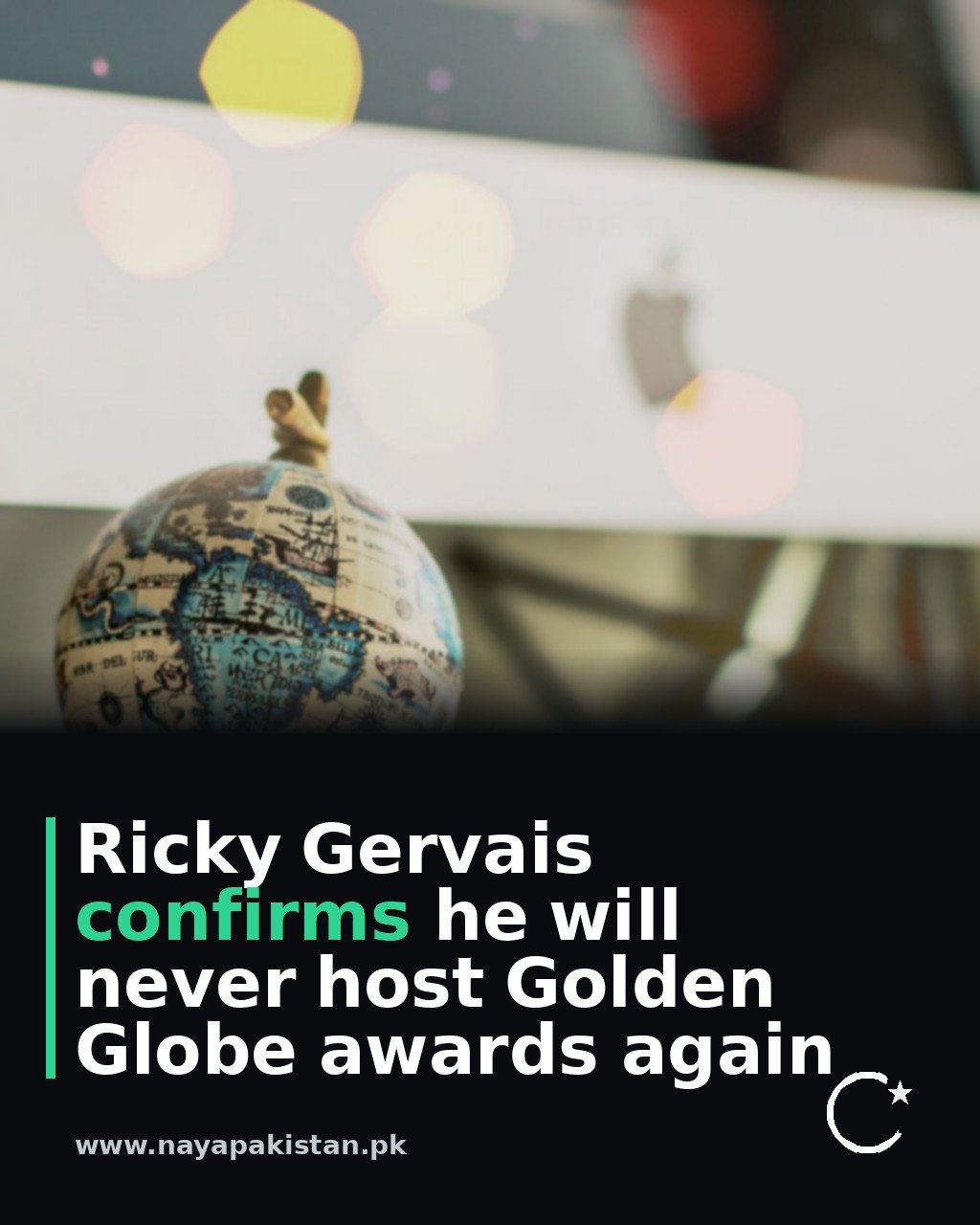 Ricky Gervais confirms he will never host Golden Globe awards again