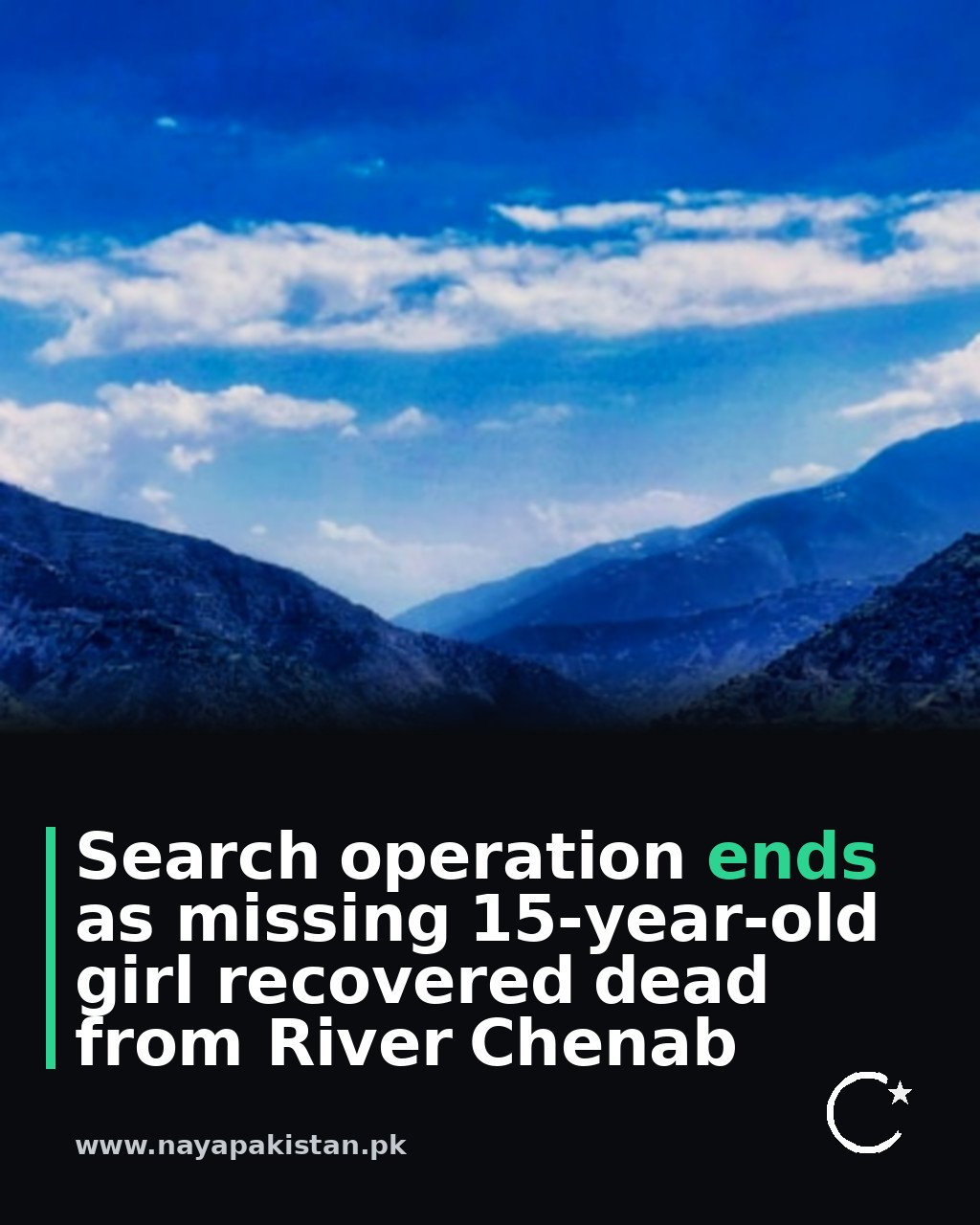 Search operation ends as missing 15-year-old girl recovered dead from River Chenab