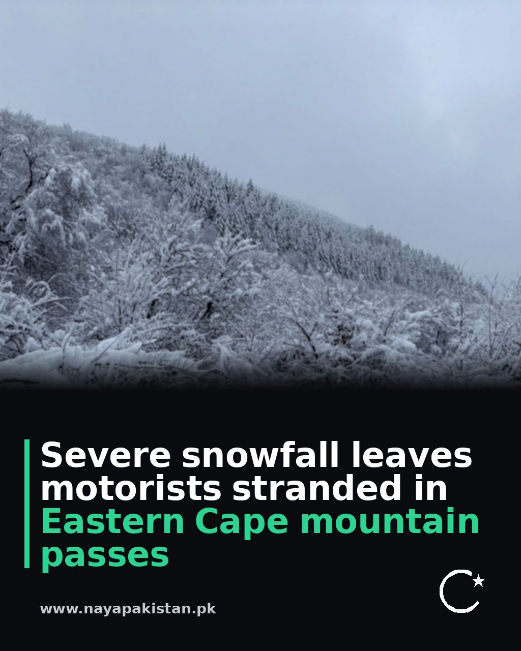 Severe snowfall leaves motorists stranded in Eastern Cape mountain passes
