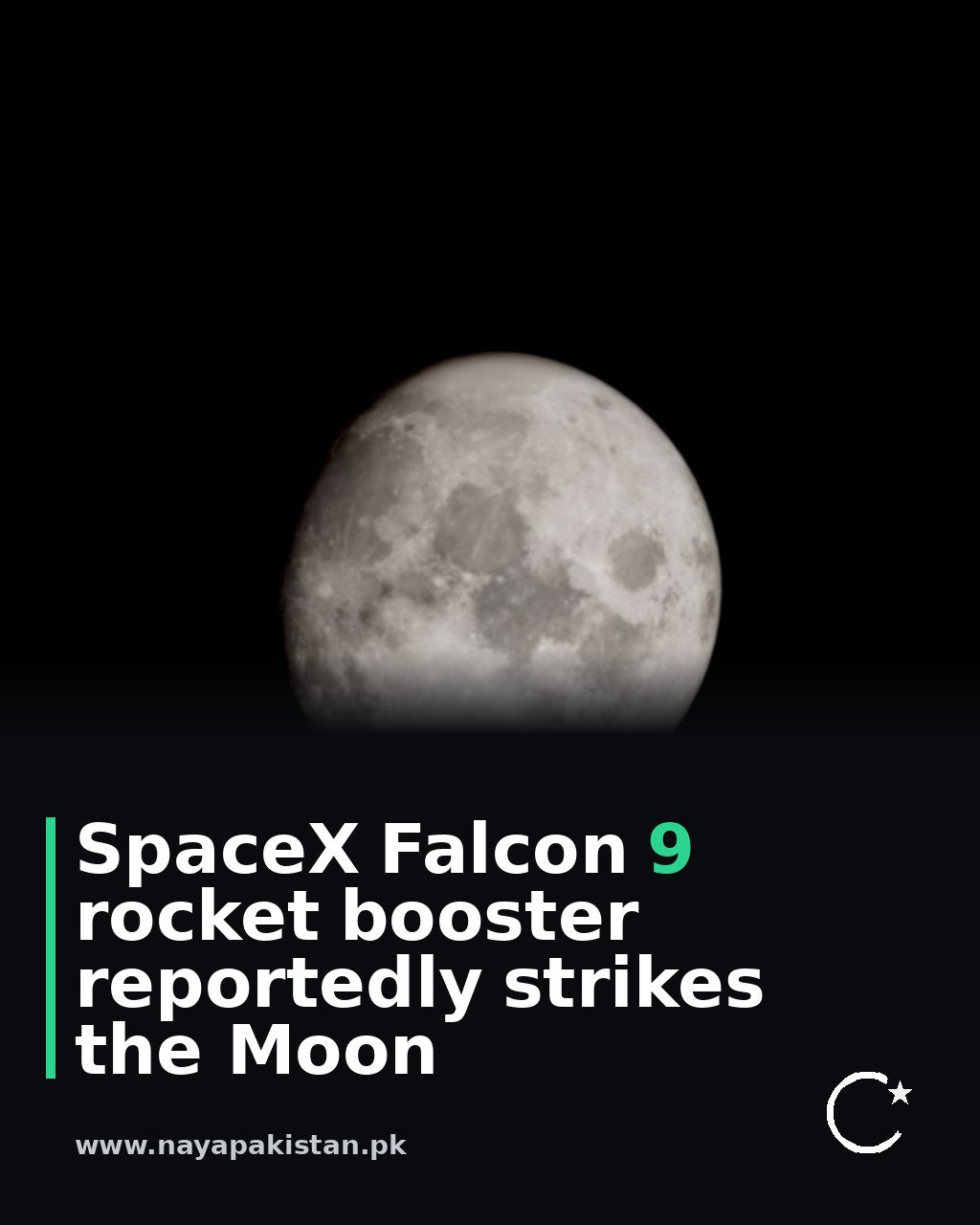SpaceX Falcon 9 rocket booster reportedly strikes the Moon