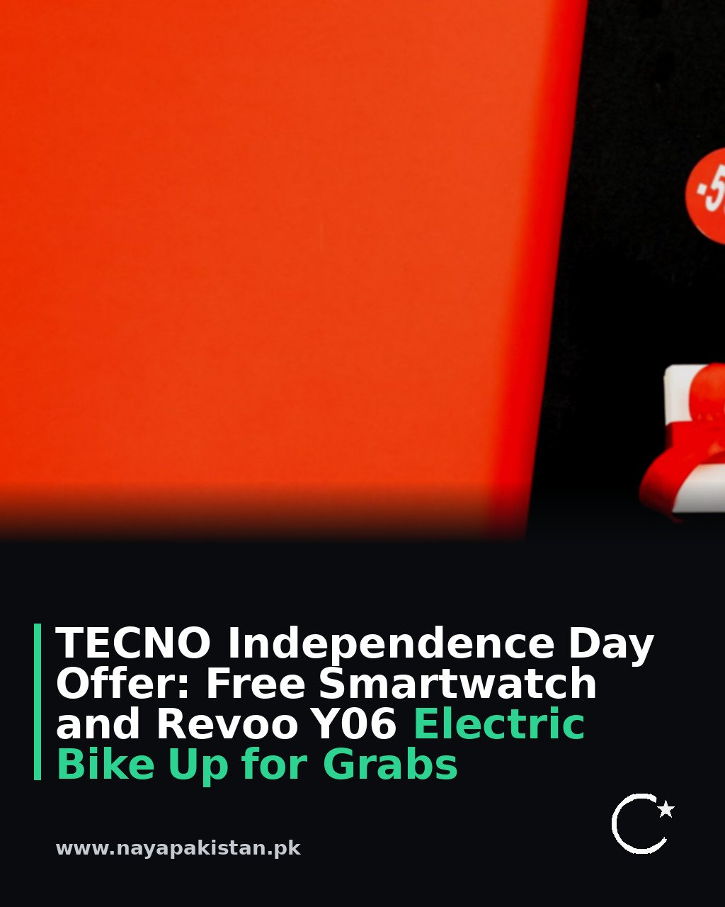 TECNO Independence Day Offer: Free Smartwatch and Revoo Y06 Electric Bike Up for Grabs