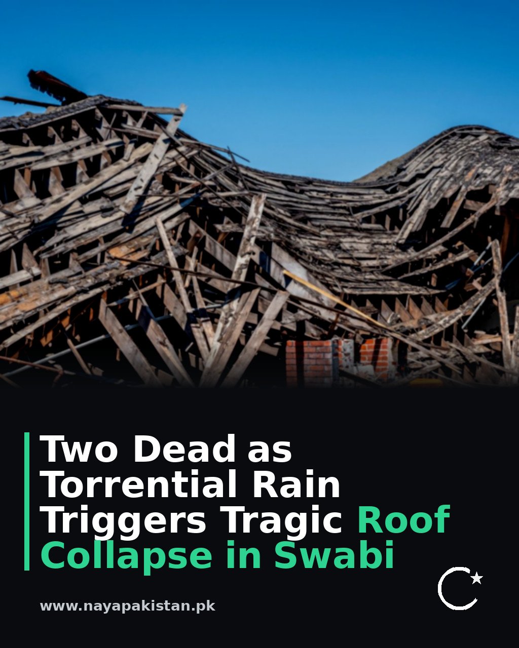 Two Dead as Torrential Rain Triggers Tragic Roof Collapse in Swabi