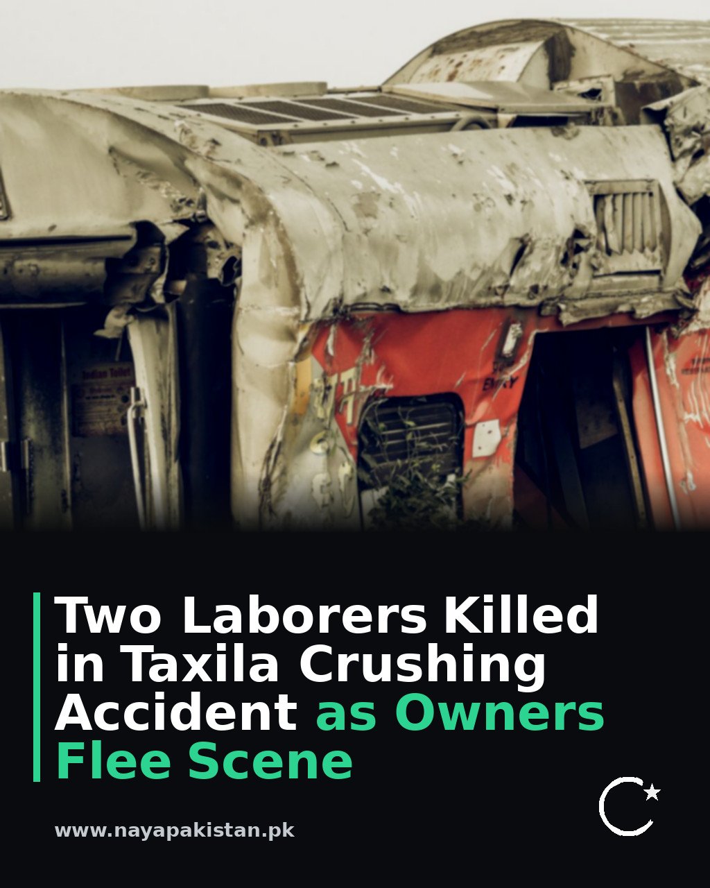 Two Laborers Killed in Taxila Crushing Accident as Owners Flee Scene