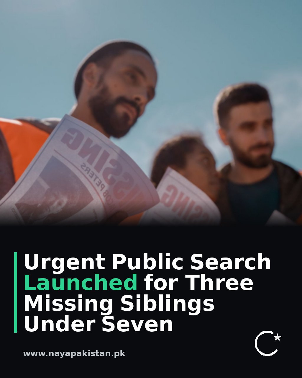 Urgent Public Search Launched for Three Missing Siblings Under Seven