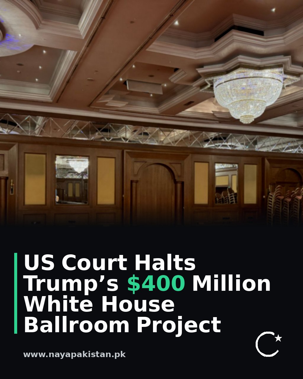 US Court Halts Trump’s $400 Million White House Ballroom Project