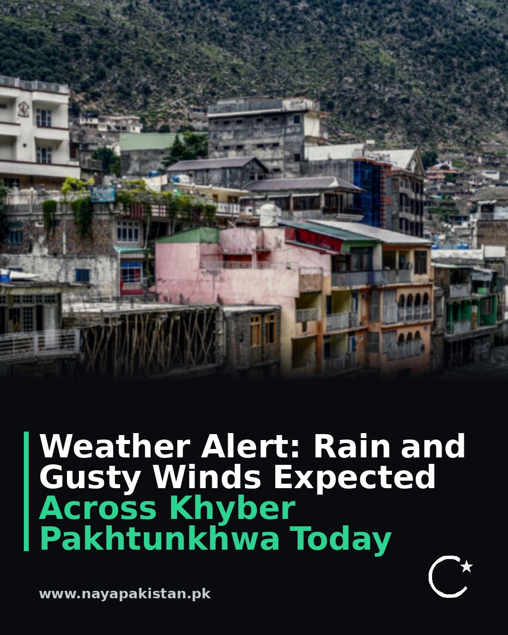 Weather Alert: Rain and Gusty Winds Expected Across Khyber Pakhtunkhwa Today