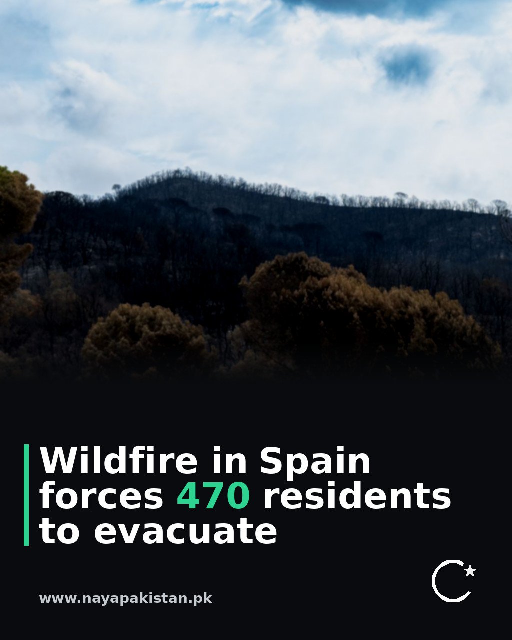 Wildfire in Spain forces 470 residents to evacuate